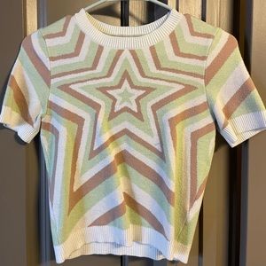 Star short sleeve sweater